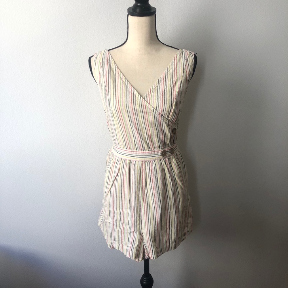 Rainbow Striped Romper